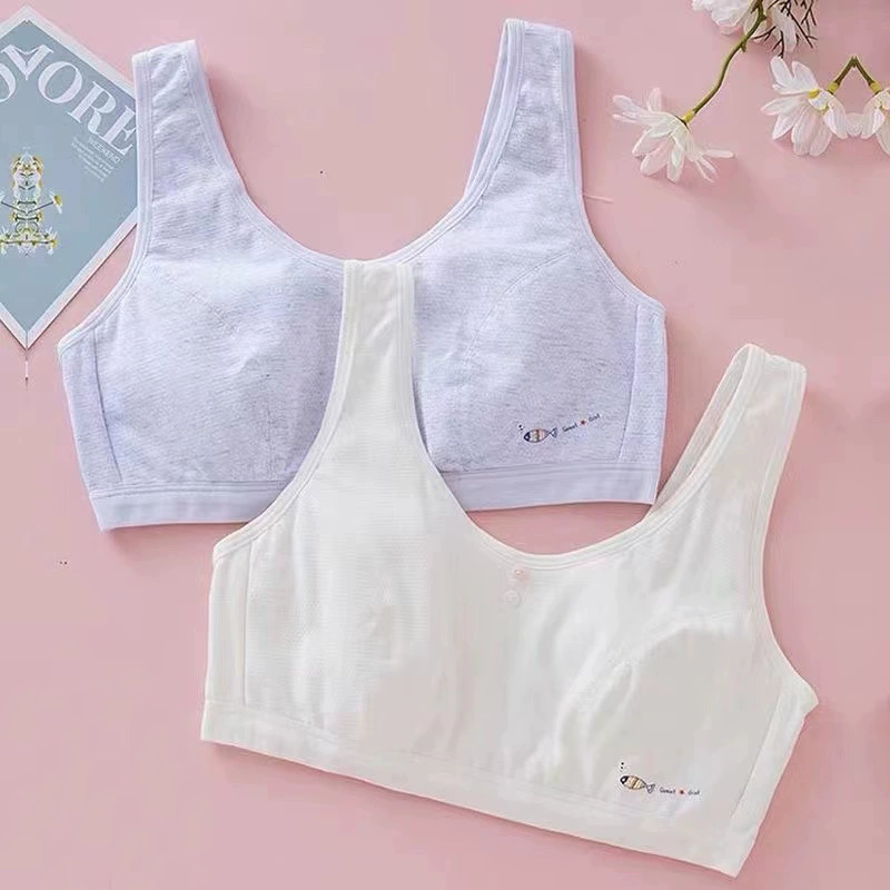Развивающее нижнее белье для девочек Бесшовный дышащий жилет для учащихся средней школы Спортивный жилет для девочек средней школы Бюстгальтер для девочек