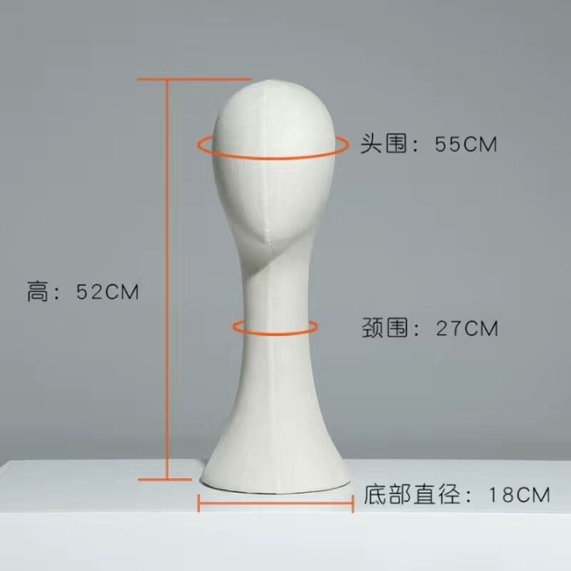 Soporte de cabeza de maniquí forrado en tela, soporte para sombreros, soporte para modelos, para bufandas, para peinar pelucas, cabeza de práctica para fijar prendas, cabeza de maniquí para enseñanza, cabeza de maniquí de exhibición. image 7
