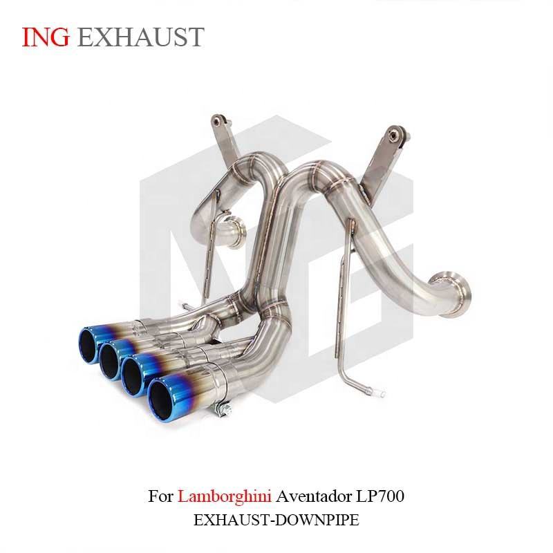 Suitable for Lamborghini Aventador LP700, straight pipe tailpipe with four-tube tailpipe with burnt blue finish