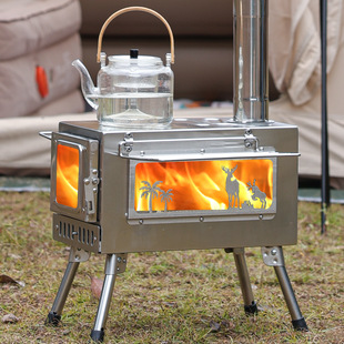 Factory portable folding firewood stove stainless steel stove camping tent heating outdoor stove wholesale