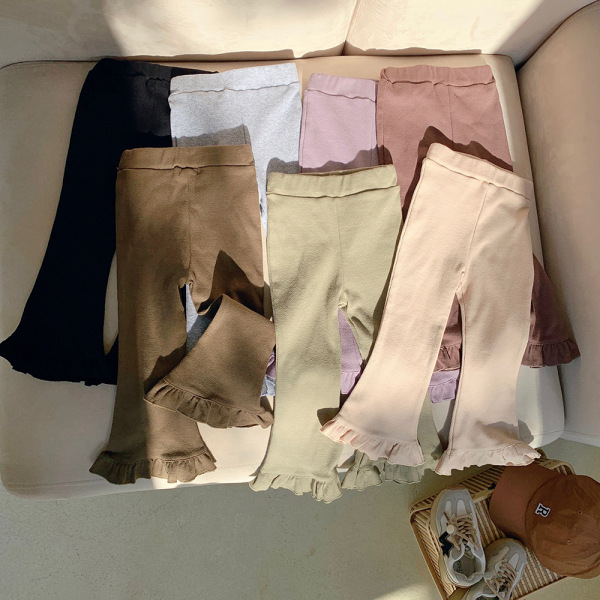 Autumn elastic fashionable retro flared trousers
