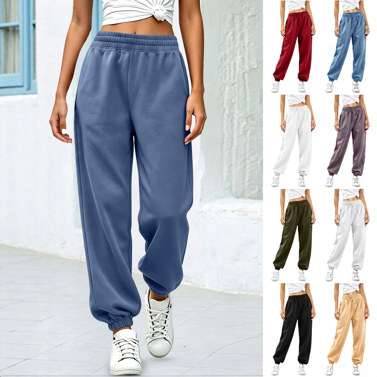 Amazon European and American Cross-Border Trade New Style Women's Loose Casual Sports Jogger Pants