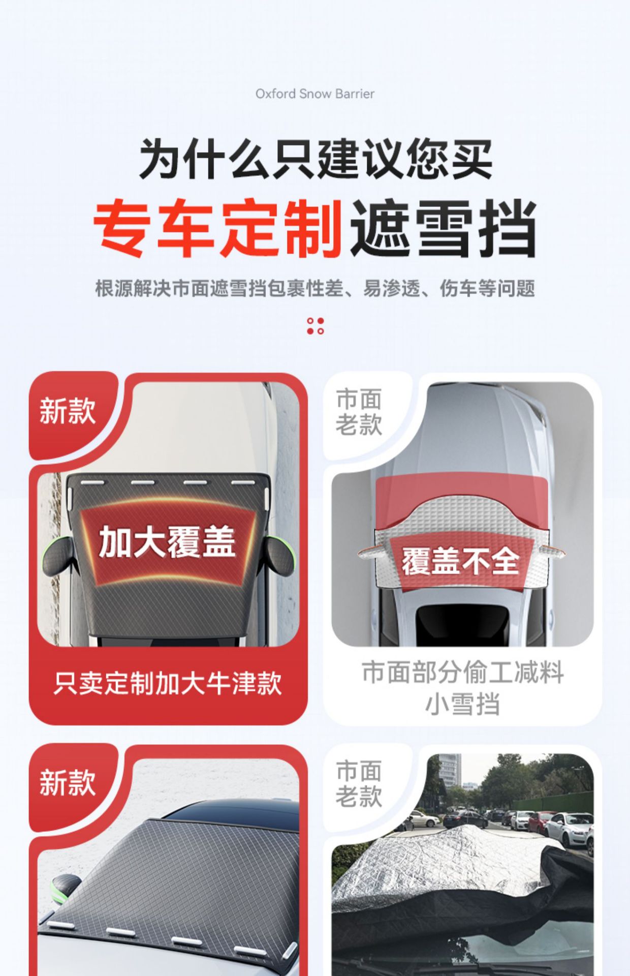 Car Snow Shield, Snow Shield, Windshield Snow Cover, Winter Half Cover, Anti-Freeze and Anti-Frost Front Snow Shield