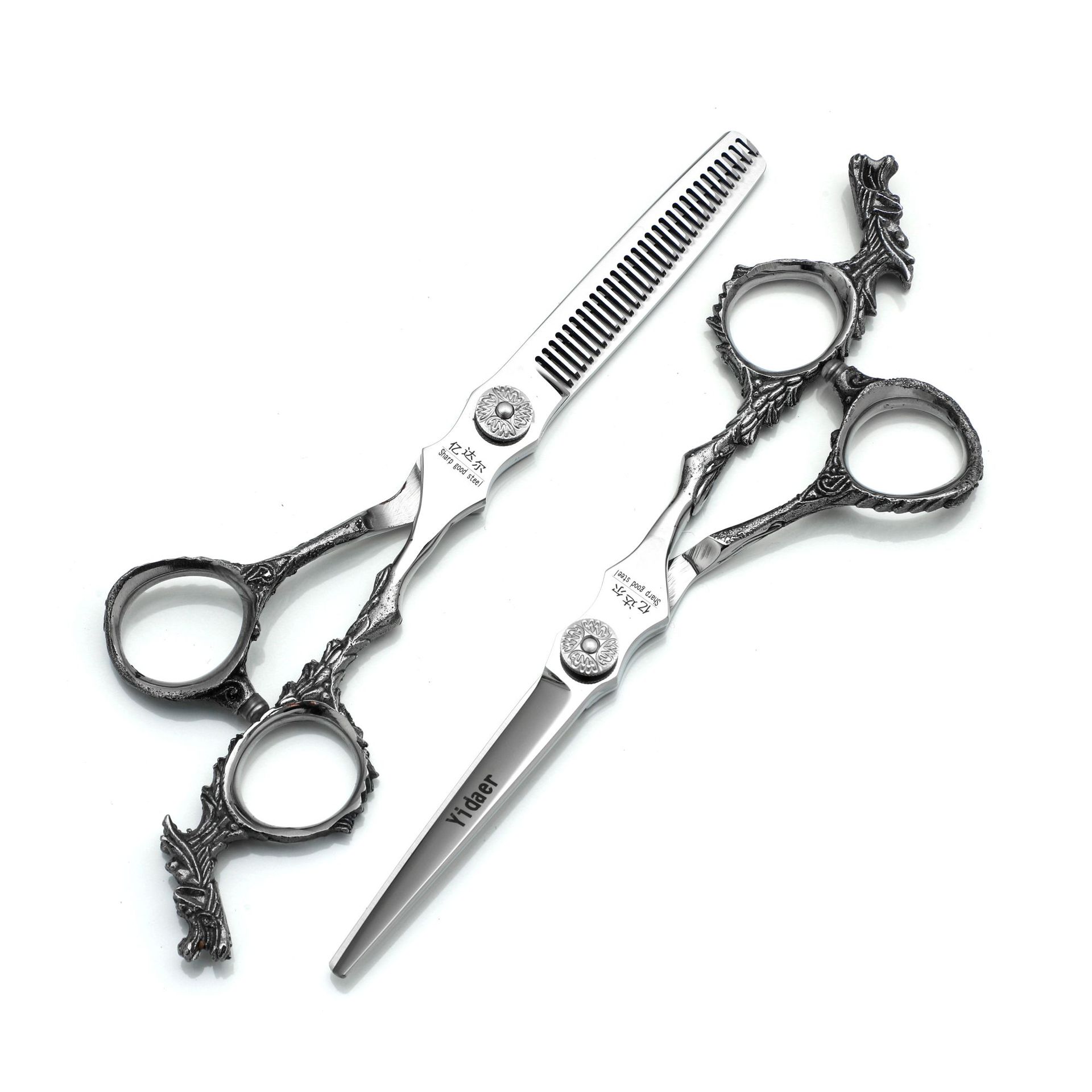 Tijeras de corte de pelo profesional, tijeras de corte de pelo Yidal, tijeras de corte de dientes de 6 pulgadas, tijeras de corte de pelo