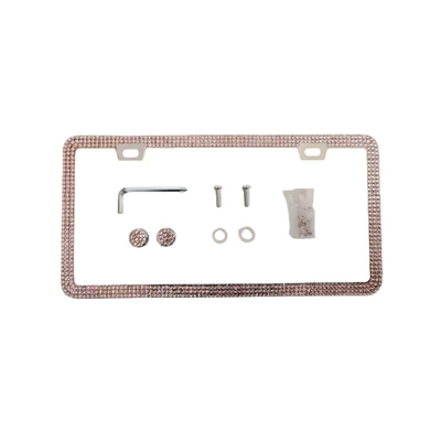License plate holder/license plate holder inlaid with rhinestone license plate - light-powder-rhinestone