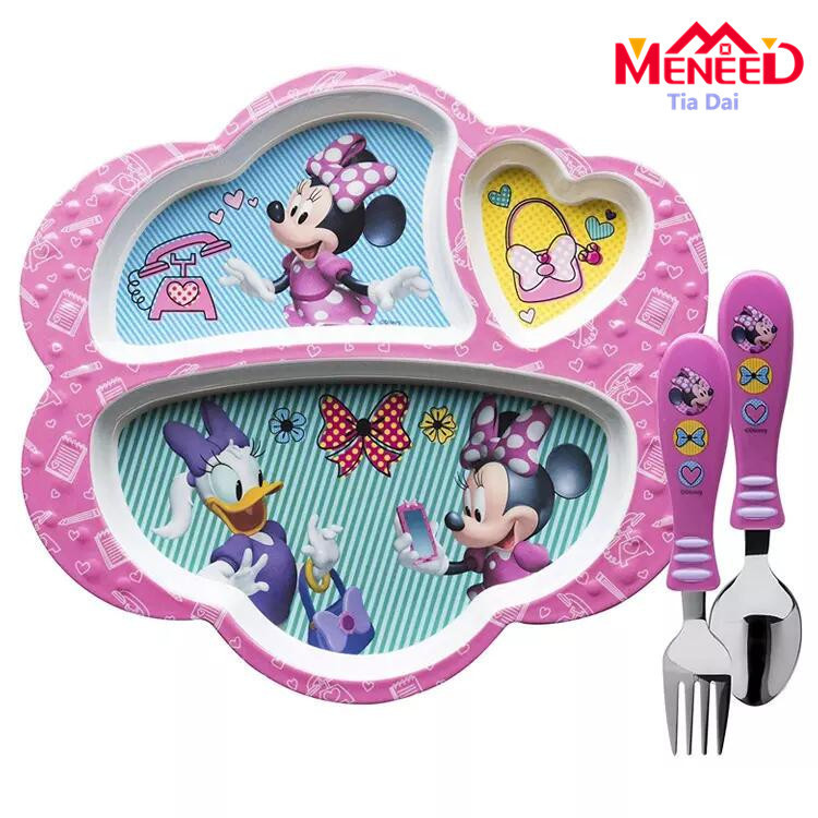 Melamine Cartoon Plastic Three-Compartment Plate Household Melamine Divider Plate Cute Kidsren's Plate Fork and Spoon Set Can Be Customized Melamine Cartoon Plastic Three-Compartment Plate Household Melamine Divider Plate Cute Kidsren's Plate Fork and Spoon Set Can Be Customized