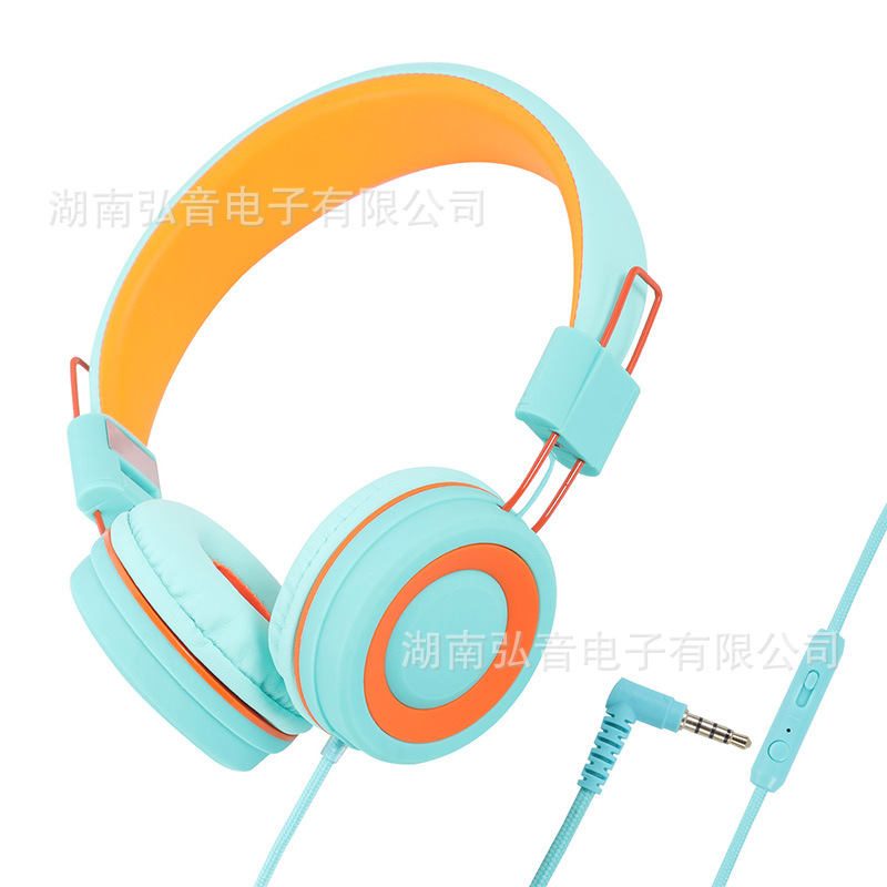 E-Commerce popular de los niños Auriculares auriculares con cable color portátil tableta teléfono móvil aprendizaje clase en línea regalo auriculares