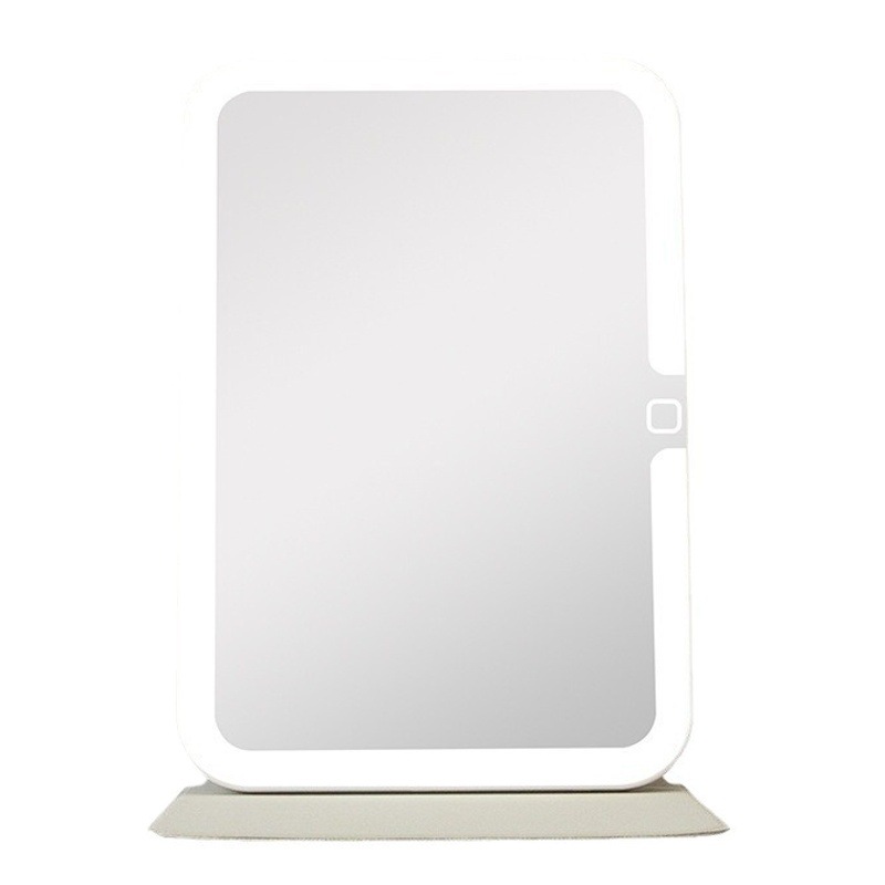 Espejo de maquillaje led con luz, escritorio de viaje plegable portátil, dormitorio, espejo para el hogar, espejo de maquillaje inteligente