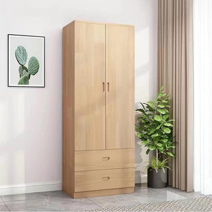 Solid Wood Wardrobe Solid Wood Home Bedroom Nordic Rental Room Pine Small Storage Children's Small Wardrobe