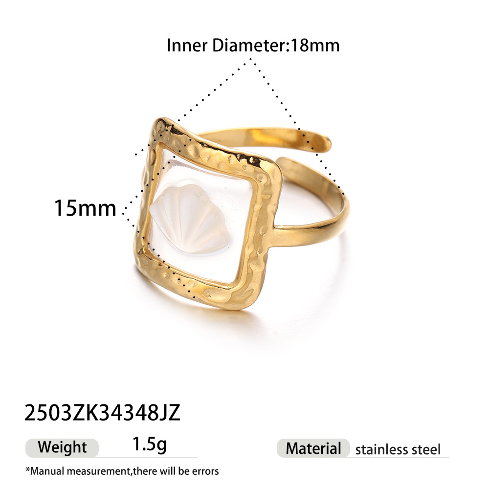 Anillo de acero inoxidable europeo y americano de Tena, acero de titanio, flores que no se desvanecen, anillos de flores, joyas, anillos abiertos transfronterizos apilados
