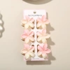 #1 Gradient Yellow Pink [Set of 6 with Cards] 4cm White Dot Splash Ink Plumeria Style