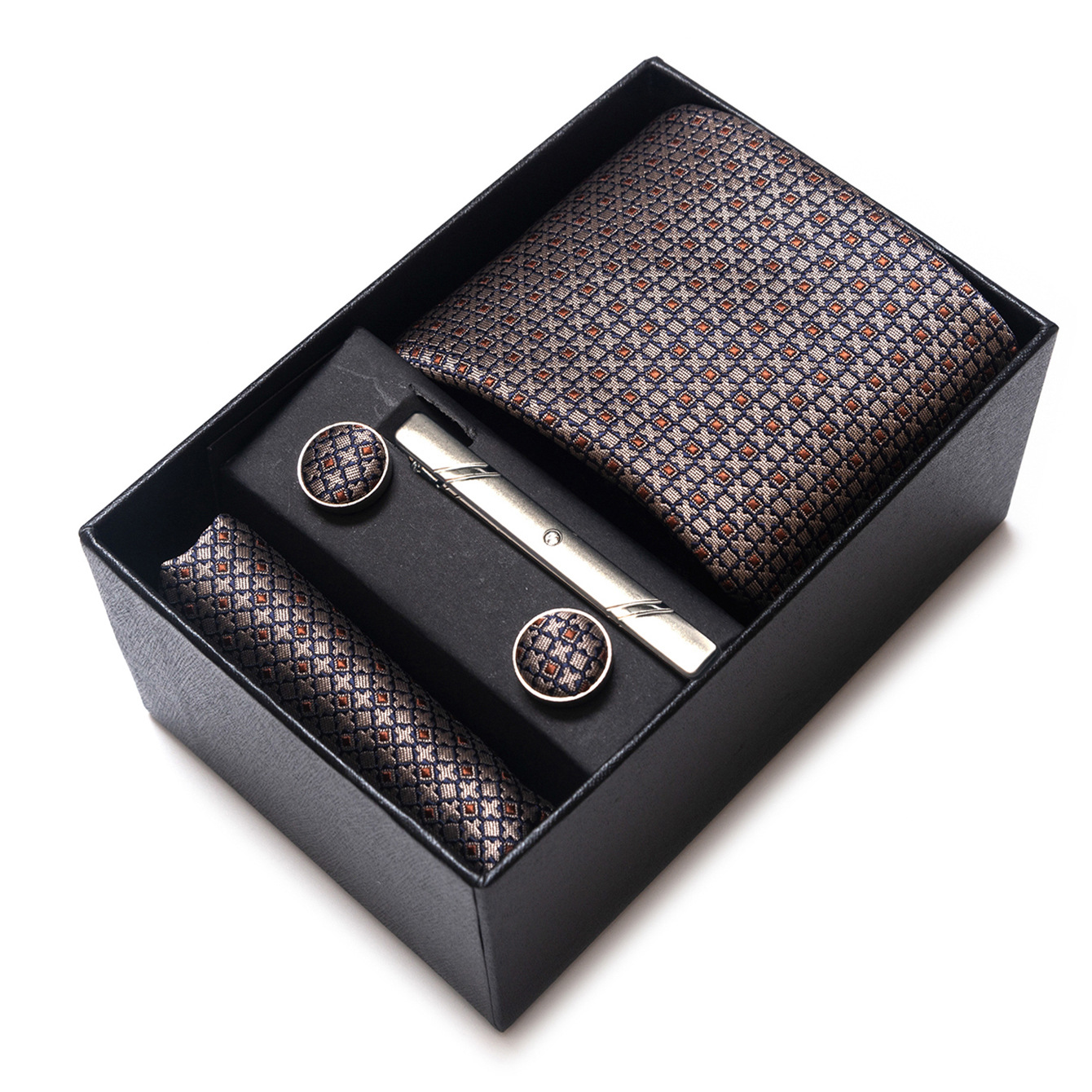 Set de Caja de Regalo con Corbata de Negocios para Hombre de Rayón Jacquard para Boda
