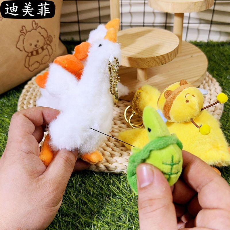 创意可爱萌背包大白鹅挂件毛绒玩具公仔书包挂饰钥匙扣爪机小礼品|undefined
