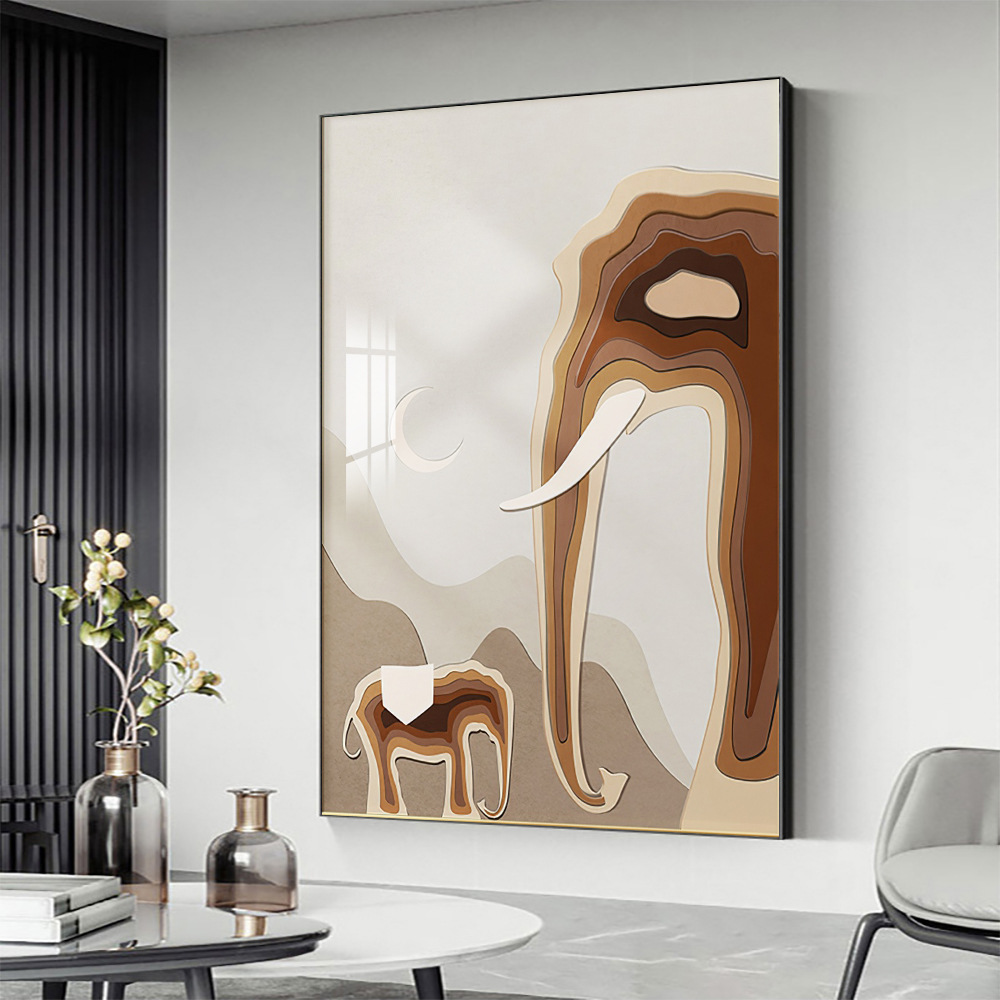 Brno hueco pintura luz lujo pasillo pintura decorativa pared abstracta caballo sala de estar de alta gama vertical real pintura