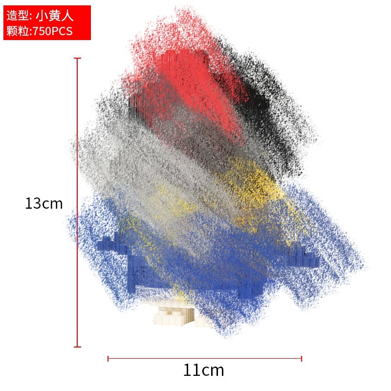 Набор микроконструктора YangPin, детали 0,8 см, 400–800 шт., фигурки 11–15 см