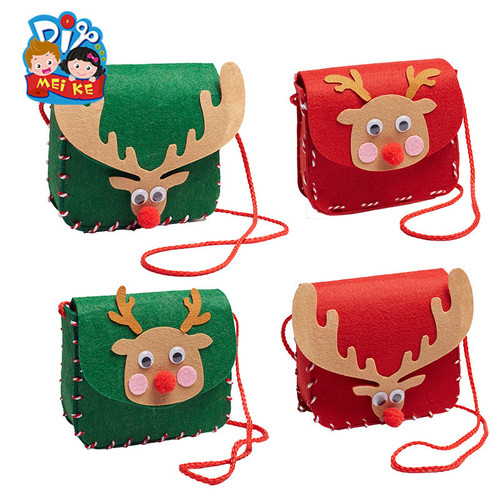 Christmas small gift handmade diy deer backpack creative kindergarten children making material package Christmas decoration