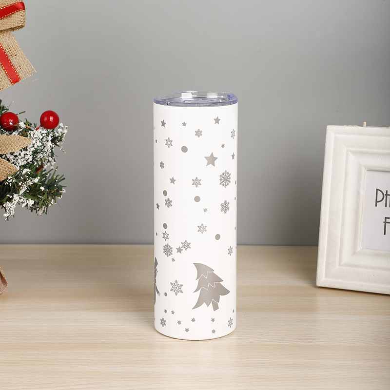720g Weight Water Bottles Kitchen and drinking utensils Water Cup Event & Party Supplies 1 Piece Quantity Daily Occasion Stainless Steel Material Christmas Festival Cartoon Pattern Vacation Style Christmas Vacation Cartoon Stainless Steel Water Bottles 1 Piece 18