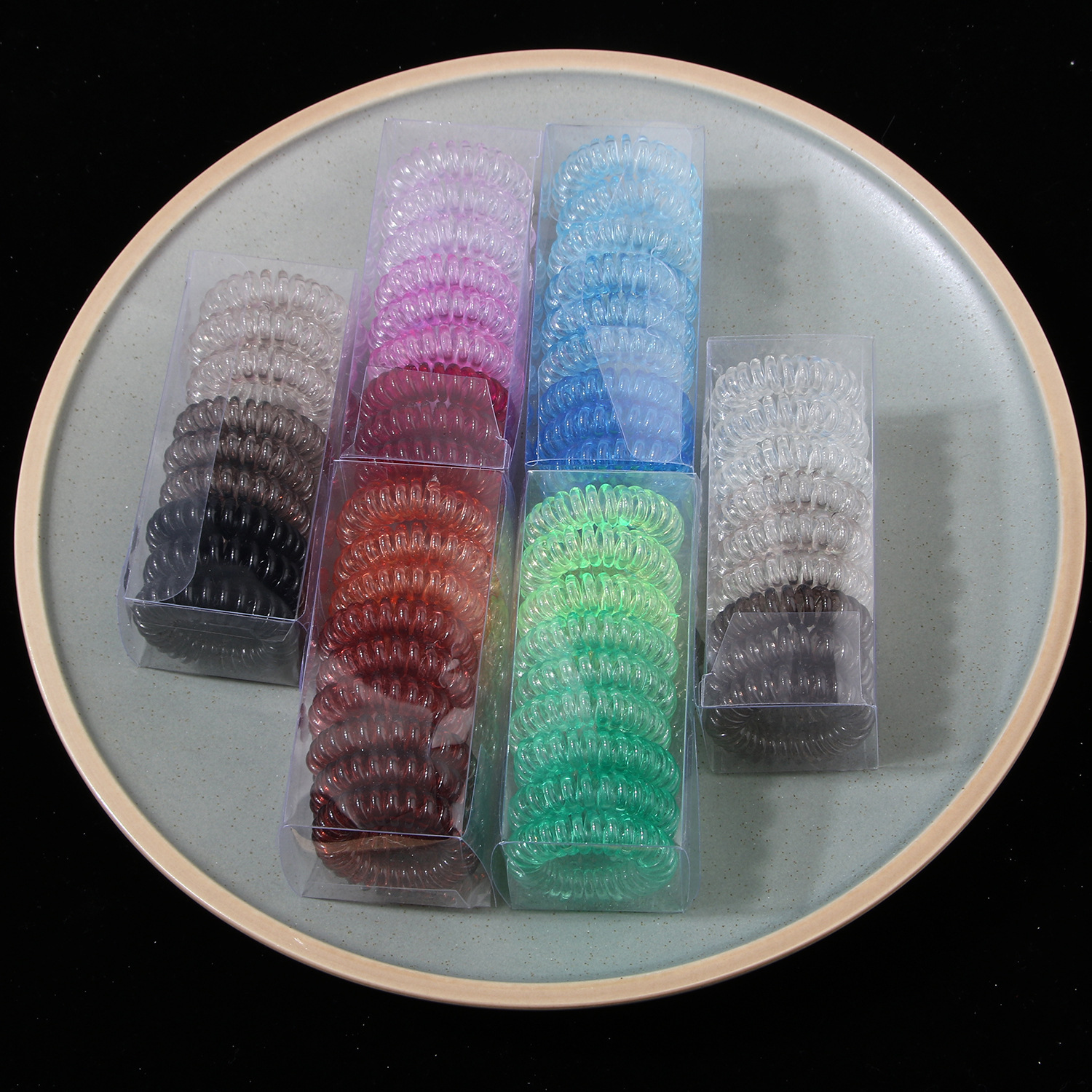 New Gradient Color Matching Hair Rope 9-piece Set display picture 2