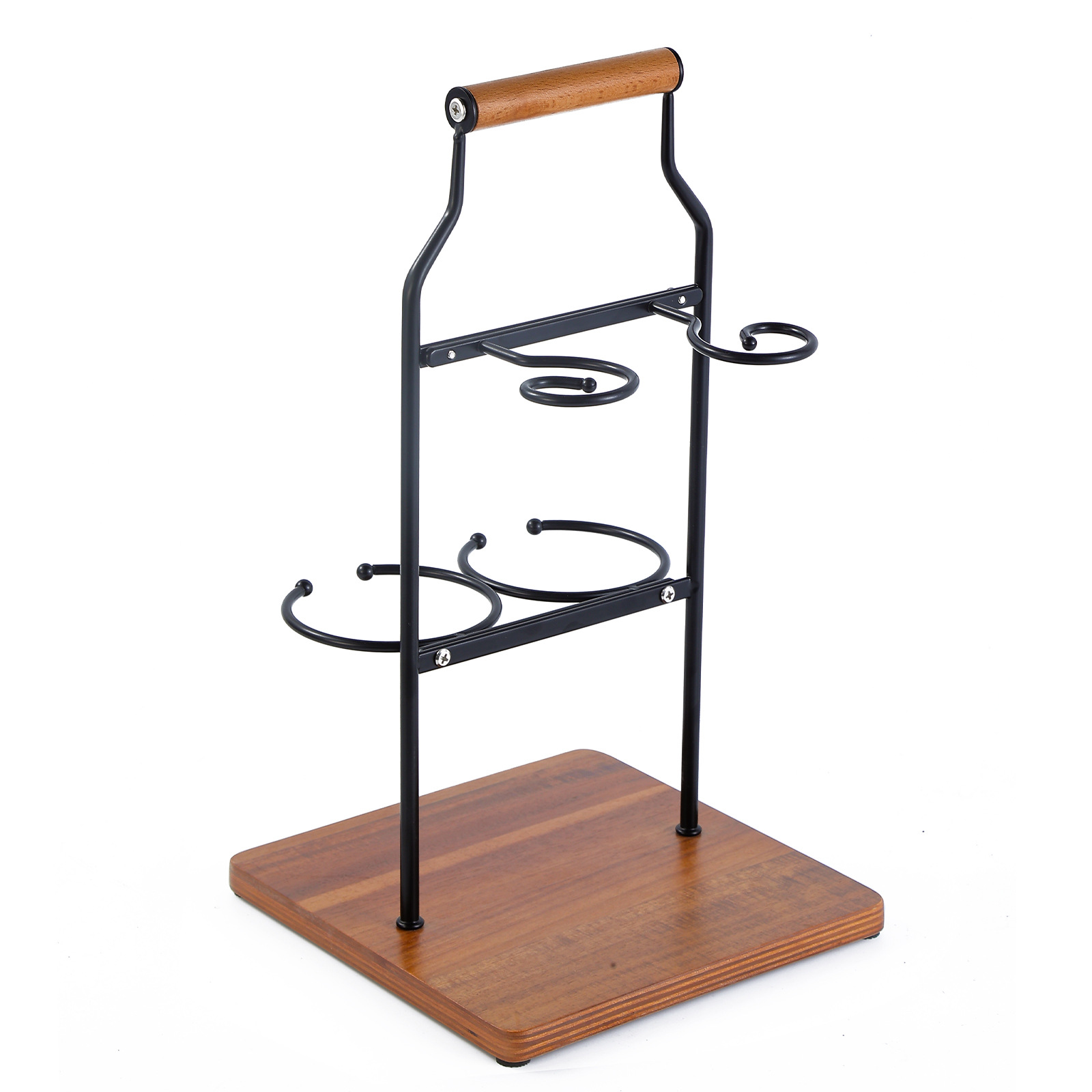 Estante de vino de lujo ligero, estante de vino doméstico, decoración, copa de madera maciza, estante para copas de vino colgante boca abajo, estante para vitrinas