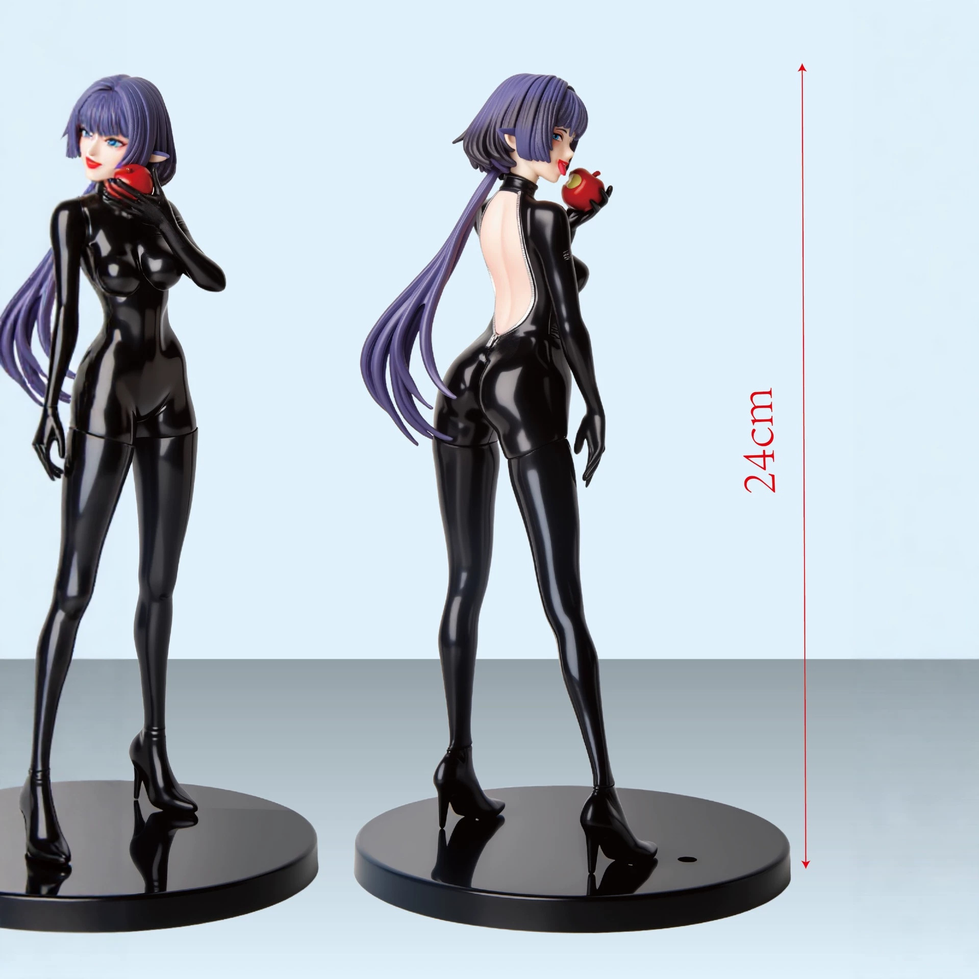블랙 바디슈트 미소녀 피규어 PVC 26cm 수집용 장식 모형