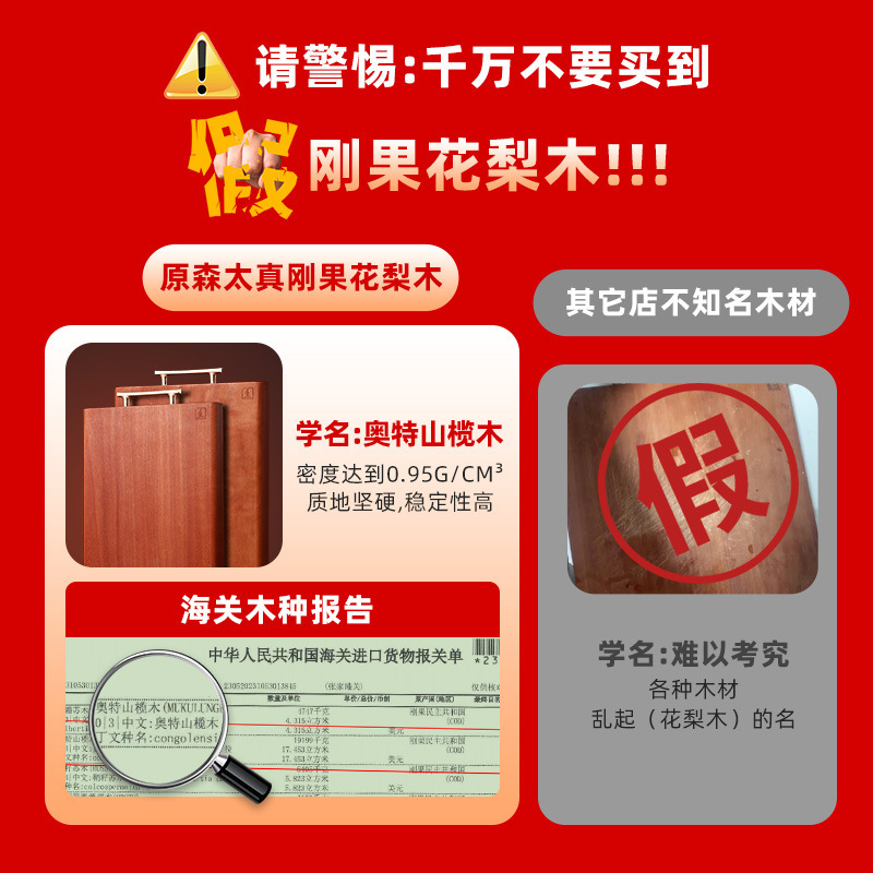 原森太花梨木整木菜板家用抗菌防霉原木砧板厨房专用实木切菜案板|undefined