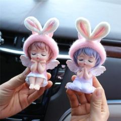 Car decoration, interior air vent aroma, car air conditioner perfume clip, creative cute Annie woman car ornament