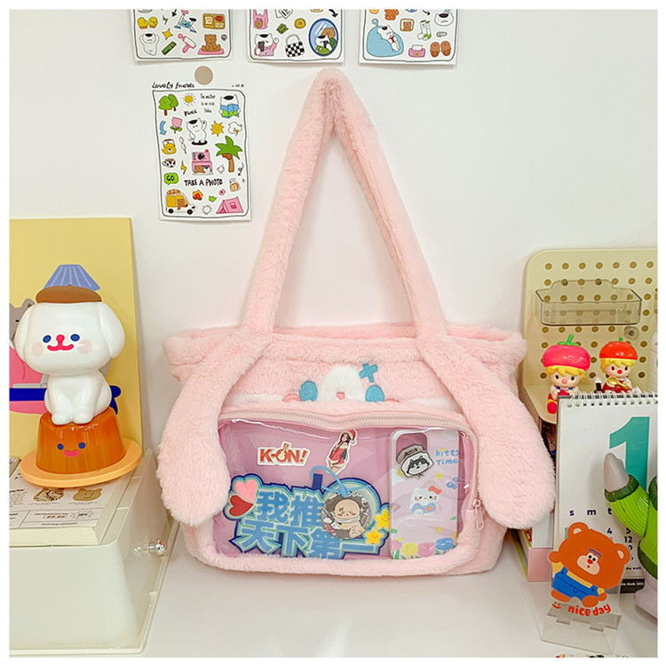 Women's Medium Plush Cat Cute Streetwear Square Zipper Shoulder Bag display picture 37