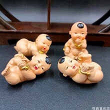 仿陶瓷压床娃娃 男方安床添丁四喜男娃小BB一套 结婚摆件喜庆用品