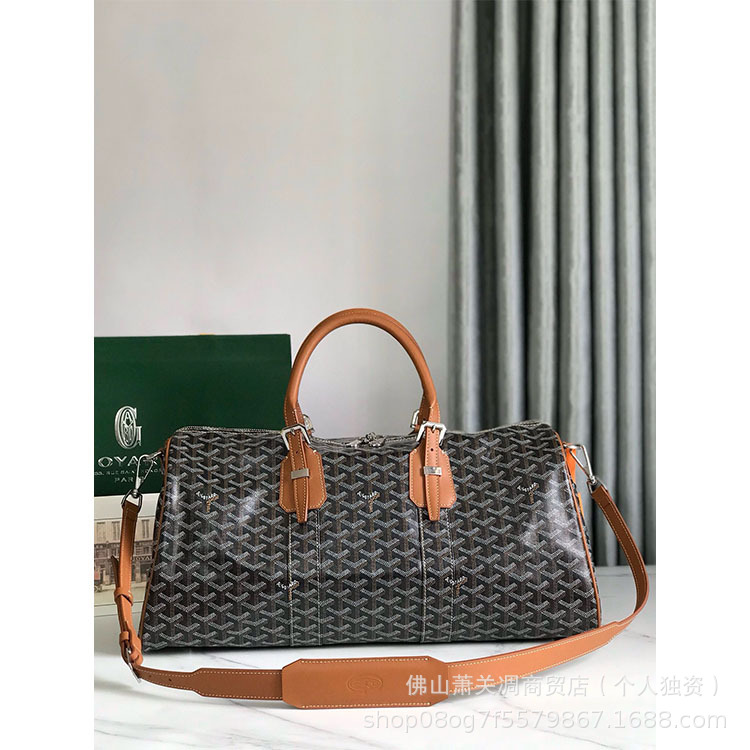 Goyard Boeing 45 Goyardine Canvas Black/Tan