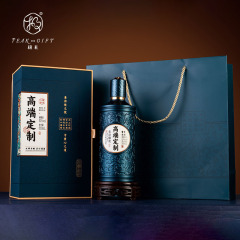 白酒包装の新型ボトル付き景泰藍中高級一個も無料デザインロゴ白酒本箱を発行した