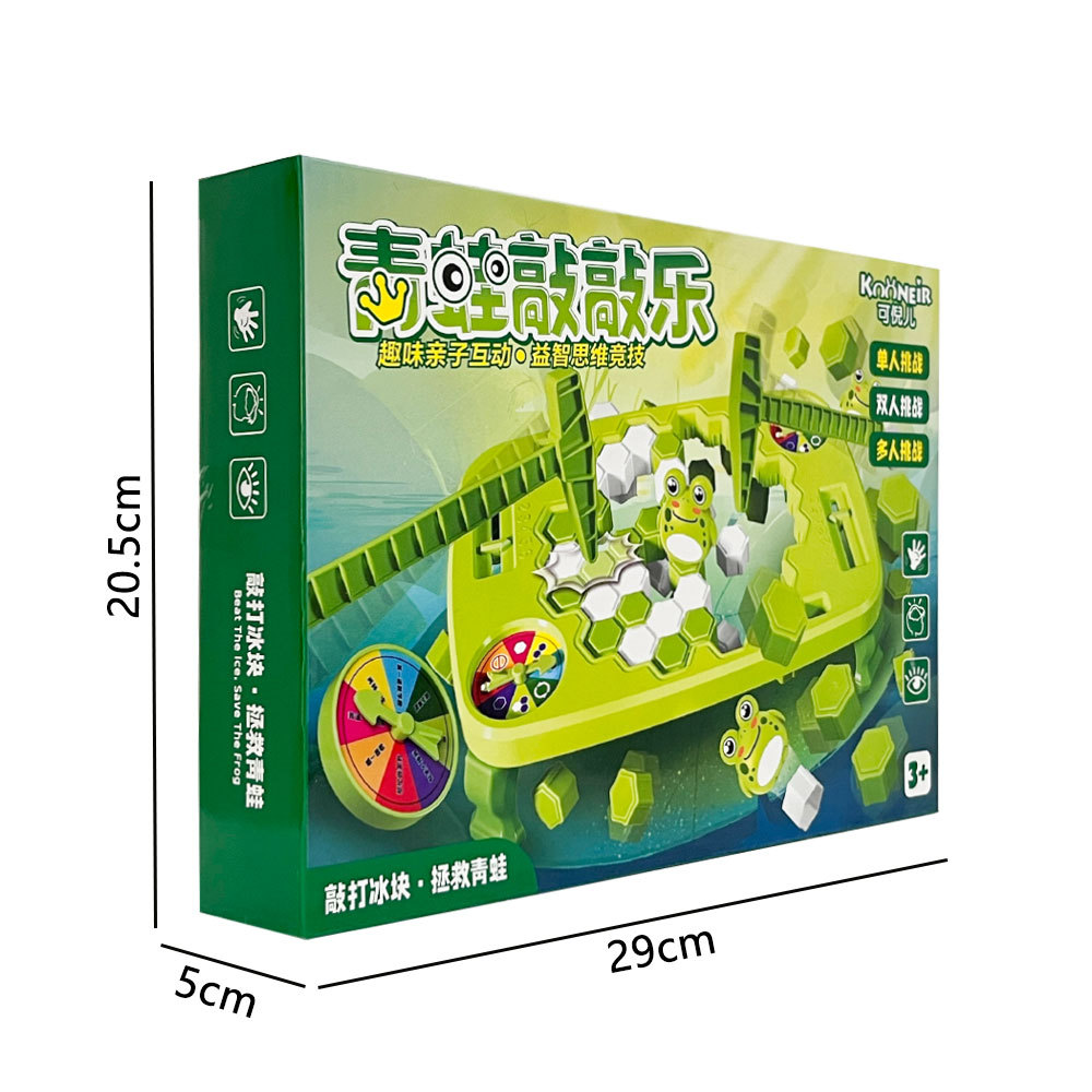 Frog Knock Music Ice Break pingüinos niños hielo juguetes de mesa padres-hijos interactivos juguetes de puzzle regalo de jardín de infantes