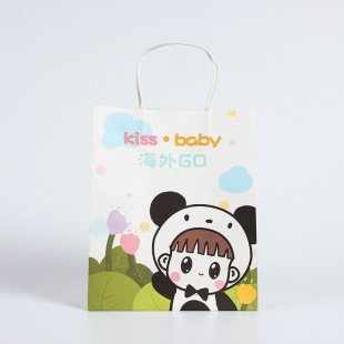 Kraft Paper Bag tote bag milk tea baking take-out packing bag commercial catering food packaging bag spot wholesale