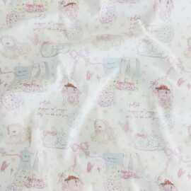 全棉40支碎花布数码印花梦幻小熊猫咪女装童装睡衣连衣裙箱包面料