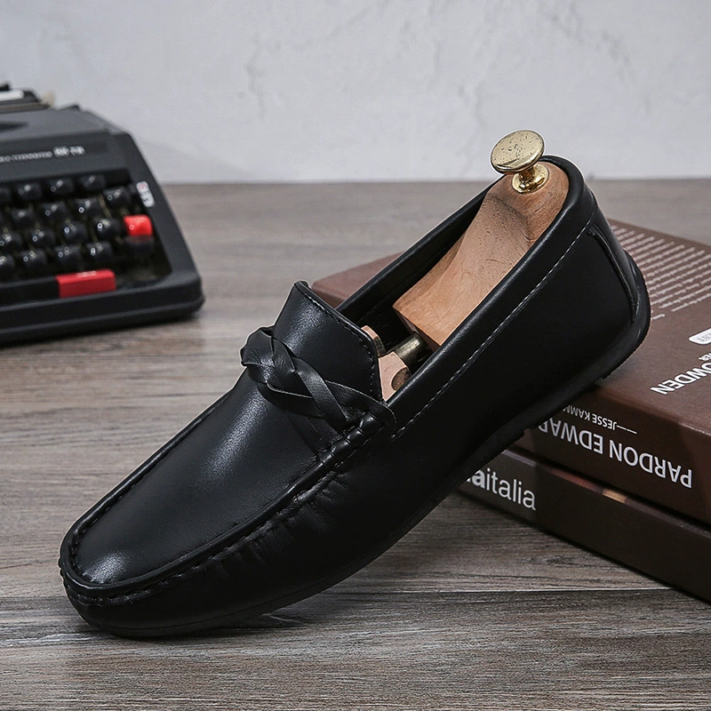 Мужские лоферы, летние легкие модные повседневные туфли без шнуровки в британском стиле, дышащая мягкая подошва, удобная универсальная обувь