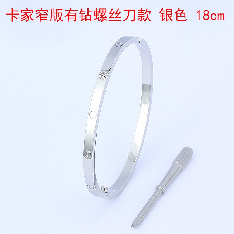 Destornillador tarjeta pulsera estrecha 18K oro rosa Eternal Ring hombres y mujeres no se desvanece pulsera de seis generaciones