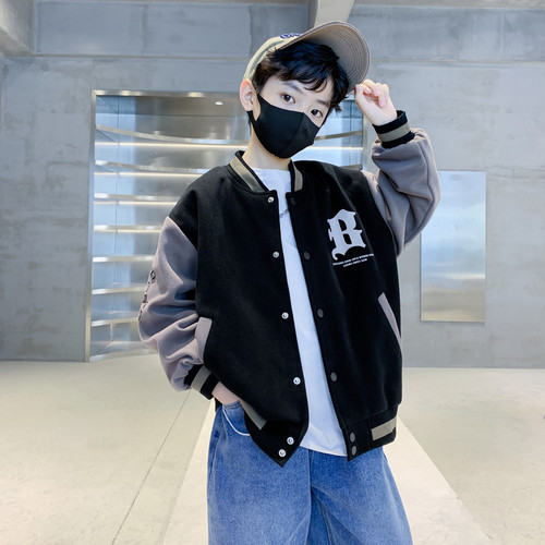 Children's Autumn Baseball Jacket Outerwear  New Model, Suitable for Older Children Spring and Autumn, Trendy Streetwear Top for Kids