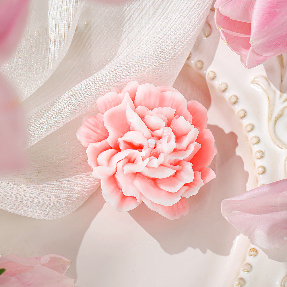 Día de la Madre regalos flor de claveles hechos a mano vela de fragancia día de San Valentín chicas regalos de mano flores vela fragancia