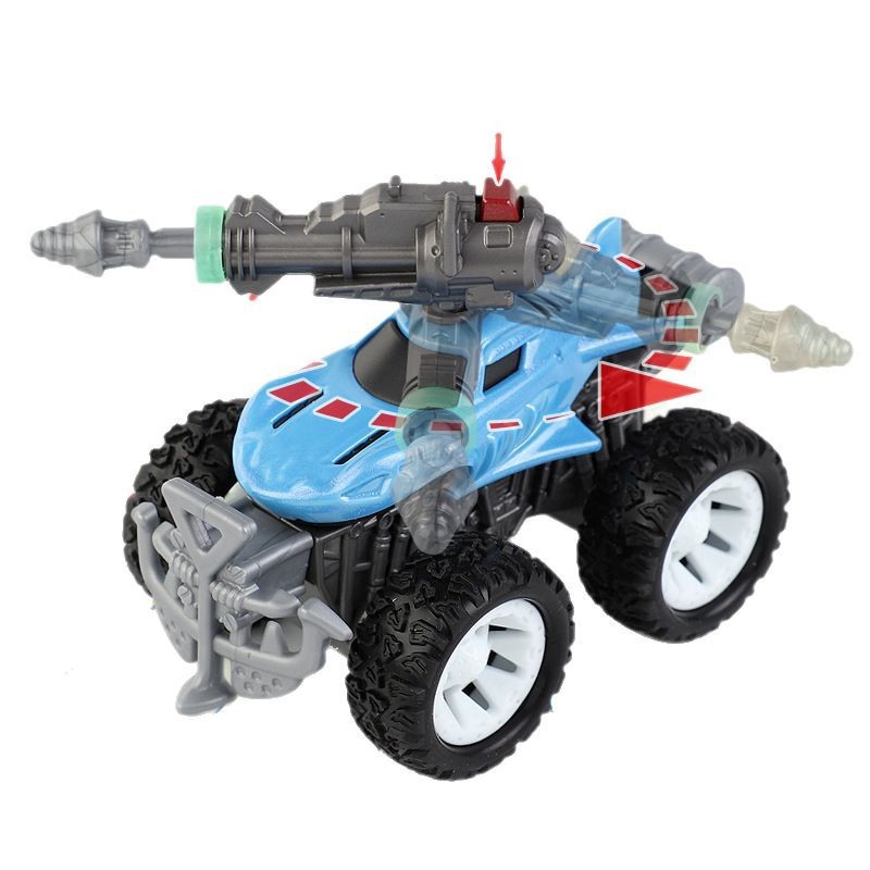 Transfronterizo Amazon DIY ensamblaje lanzamiento de proyectiles de artillería coche de pie grande coche de retroceso infantil coche de juguetes de dibujos animados resistente a la caída regalo