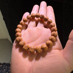 S サイズ 11 mm 1.0 ピーチ ナット ブレスレット、本物のドラゴン パターン、絶妙なスタイル、男の子と女の子向けのトレンディなスタイル、手作り