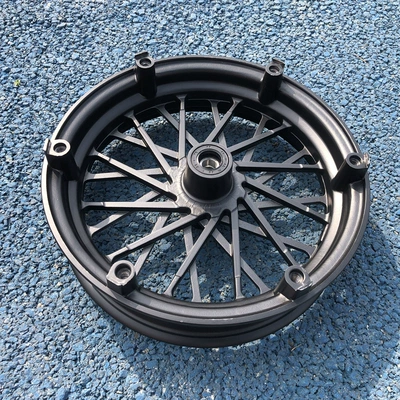 Electric Vehicle Disc Brake Front Electric Motorcycle Front Wheel Reverse Brake 300 Steel Rim 10 Disc Brake Hub Aluminum (Motorcycle wheel hub) - 2110inch-anti-brake-front-wheel-black