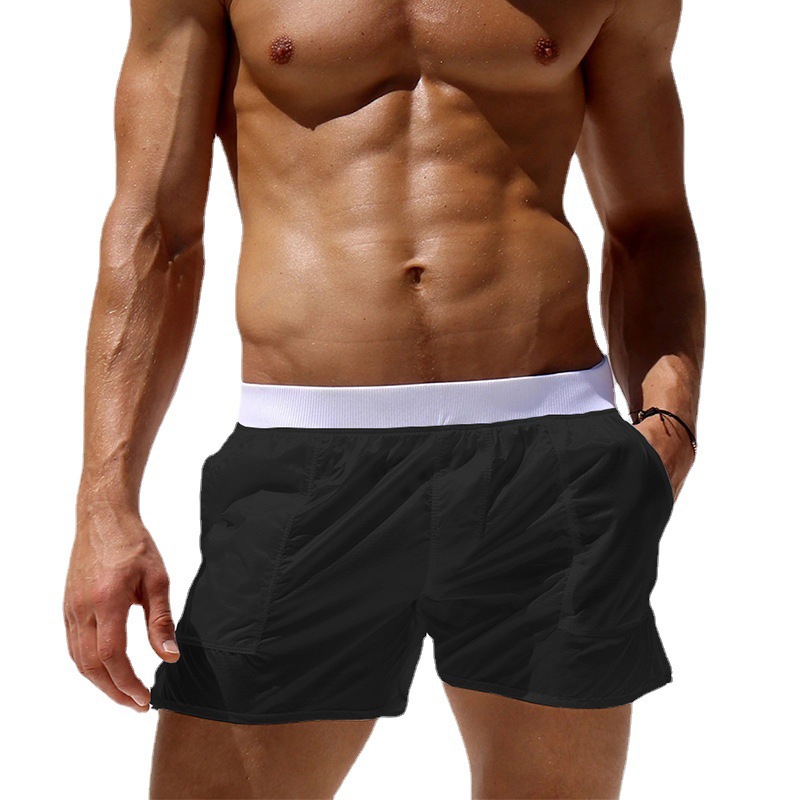 European and American Men's Beach Shorts Without Lining, Fully Transparent, Sexy Shorts, Fashionable Casual Pants, Sports Pants, Popular Foreign Trade Item