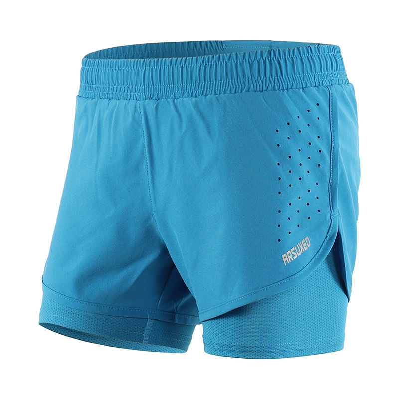 Sports Running Fitness Shorts for Women, Three-Point Quick-Drying Breathable Marathon Fitness Shorts