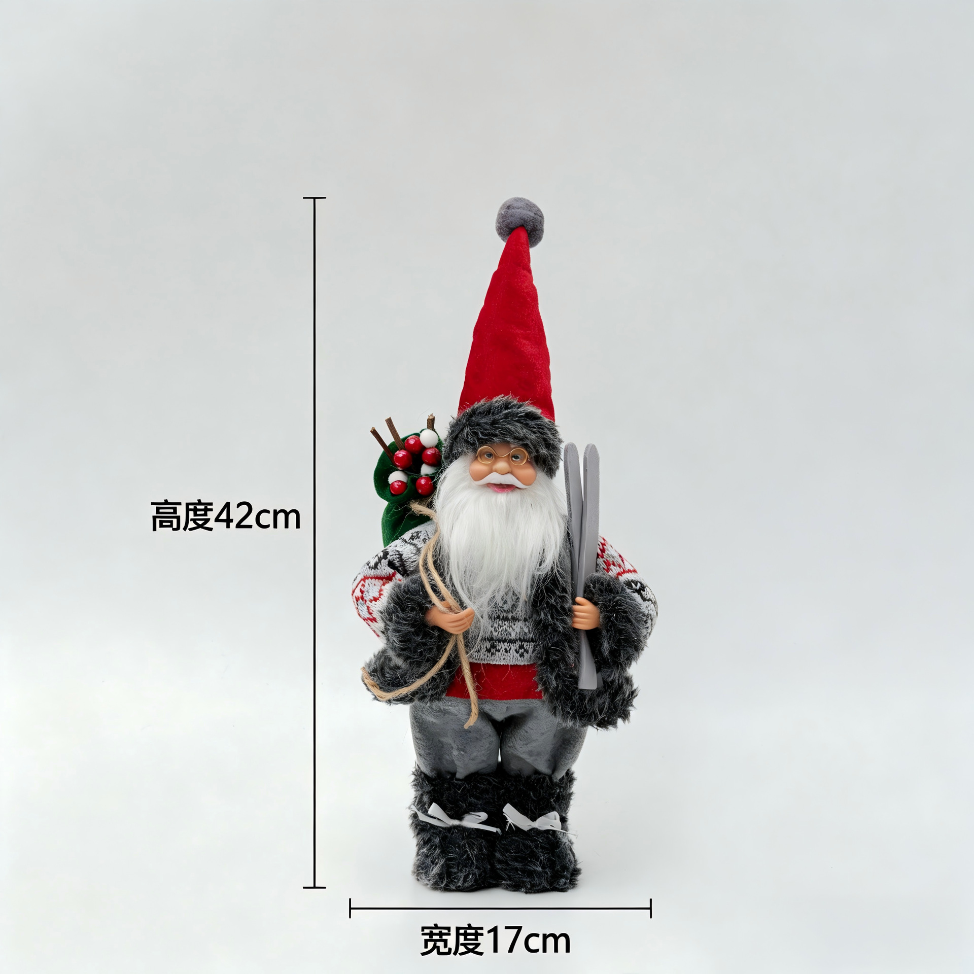 Navidad transfronteriza Muñeca de Papá Noel de 12 pulgadas Postura de pie Muñeca de Papá Noel Decoración de la ventana Regalos image 37