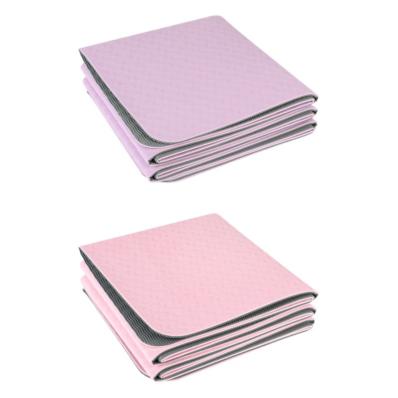 Folding Yoga Mat Tpe Portable Student Nap Mat Eco-Friendly Odorless Non-Slip Sports Cross-Border Yoga Mat