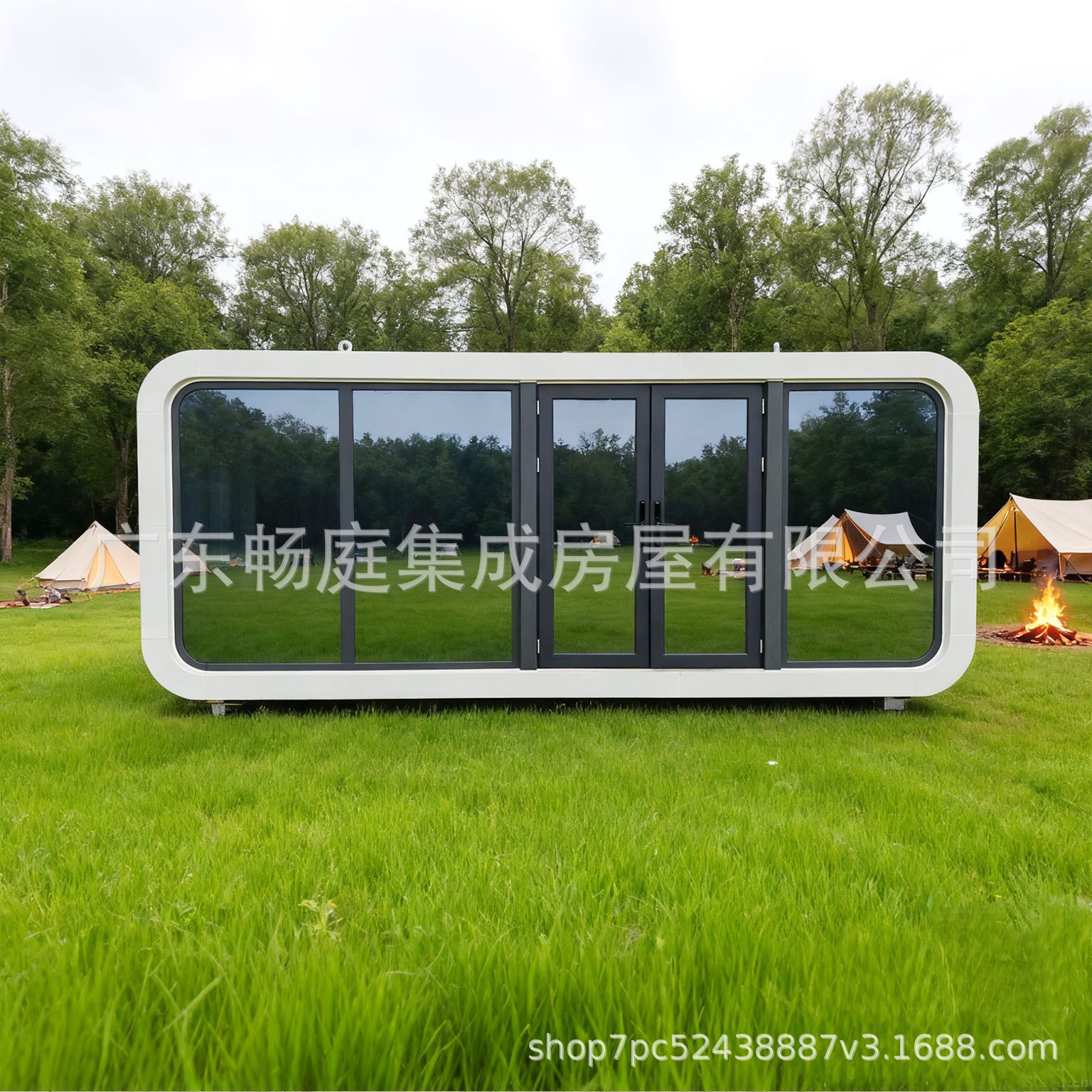 广东模块化房屋苹果舱房子可移动商铺房屋跨境胶囊房厂家