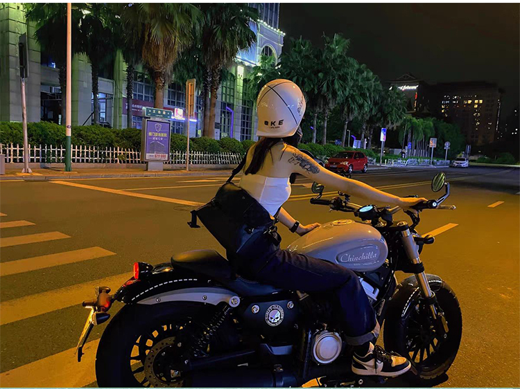 Motorcycle Helmet Women Summer Half Helmet Electric Motorbike Retro Sunscreen