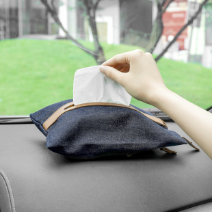 Car Tissue Box Fabric Tissue Bag Hanging Car Tissue Hanging Bag Car Tissue Bag Hanging Full of Paper