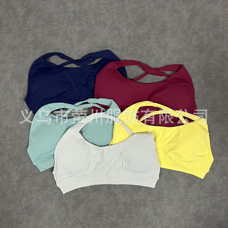 Dfyne Original Slanted Shoulder Bra Top Sports Yoga Vest Women's Fitness Suit High Elastic Buttocks