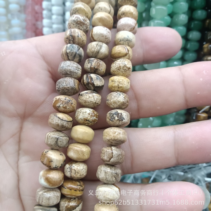 7x9mm天然石水晶玛瑙车轮珠散珠DIY手链项链饰品配件半成品串珠批|undefined