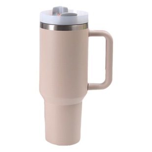 Cross-border second-generation 40oz handle cup 304 stainless steel car cup vacuum double-layer portable ice bully straw thermos cup